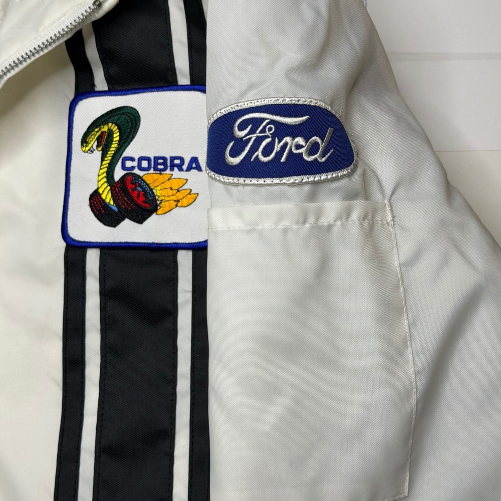 Vintage Ford Cobra USA flag white jacket - Picture 7 of 8